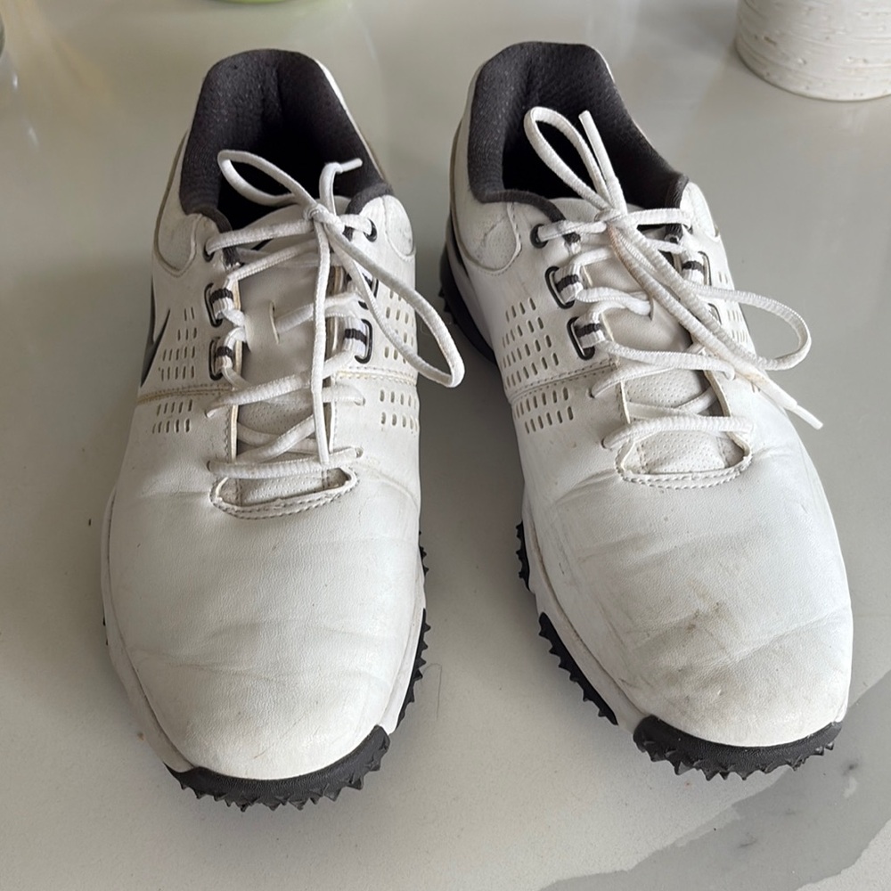 Nike White Golf Shoes with Cleat Traction